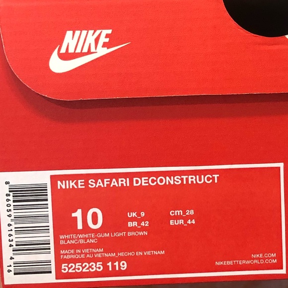 Nike Safari Deconstructed White Leather Sneakers - Picture 8 of 8